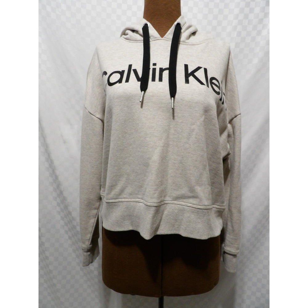 CALVIN KLEIN Cropped Hooded Sweatshirt | M